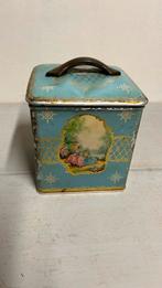 Antiek blikje met Victoriaanse afbeeldingen, Verzamelen, Ophalen of Verzenden, Gebruikt, Overige