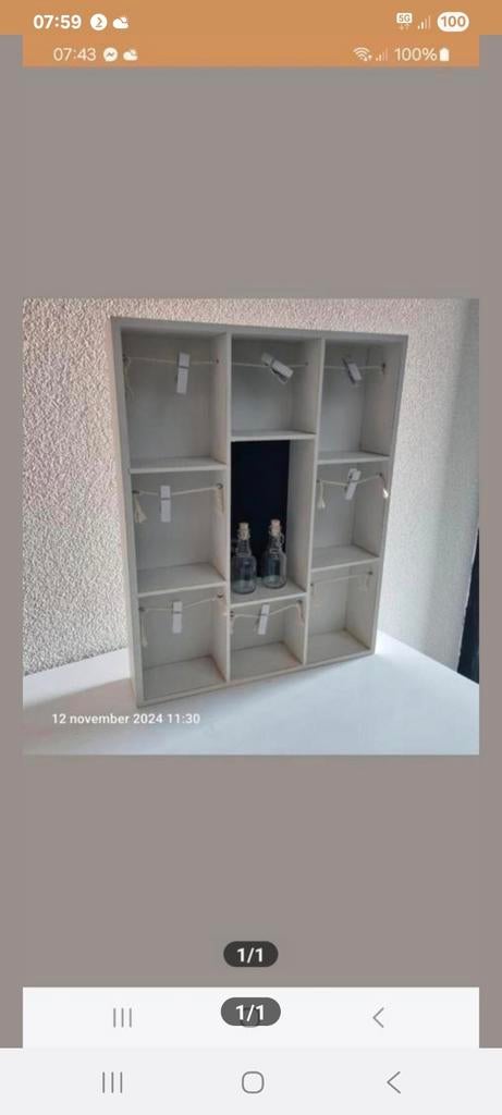 Decoratief kastje met vakken, Ophalen of Verzenden