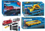 PLAYMOBIL Electrische Trein 4010 +Extra Wagon Sets 4125 4126, Kinderen en Baby's, Ophalen of Verzenden, Zo goed als nieuw, Complete set