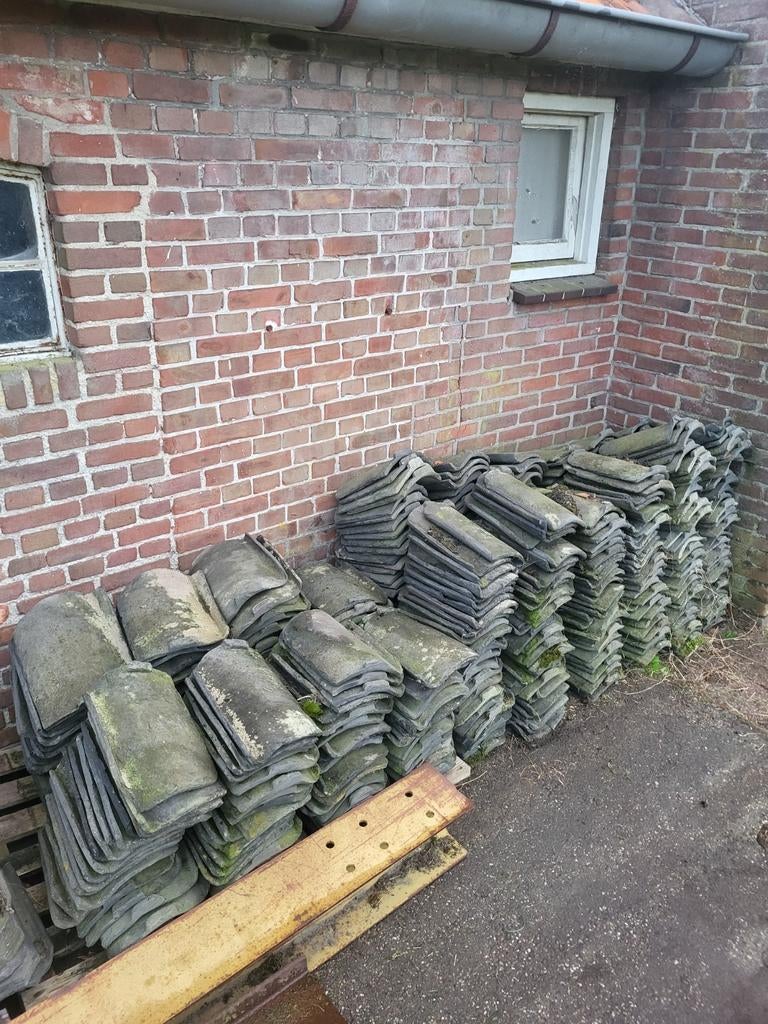 Gebruikte dakpannen, grijs, veel stuks, Ophalen