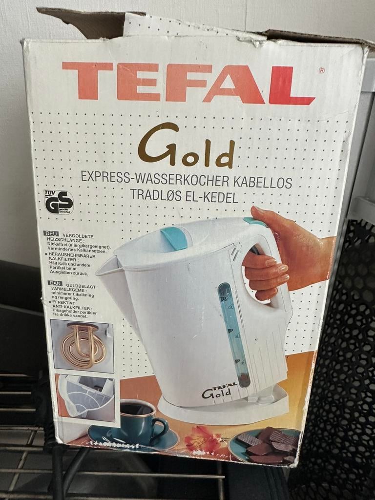 Tefal gold waterkoker, 1 tot 2 liter, Ophalen of Verzenden, Zo goed als nieuw
