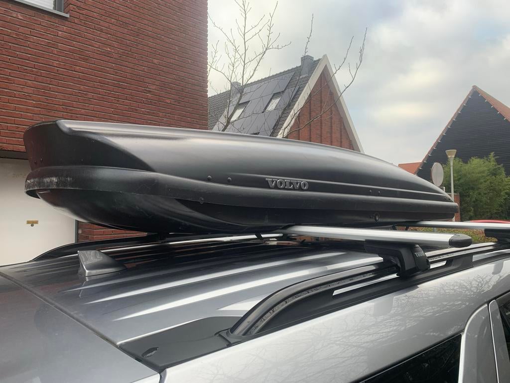 TE HUUR (Den Haag): dakkoffer/ skibox Volvo 2300& Hapro, Auto diversen, Dakkoffers, Ophalen, Gebruikt