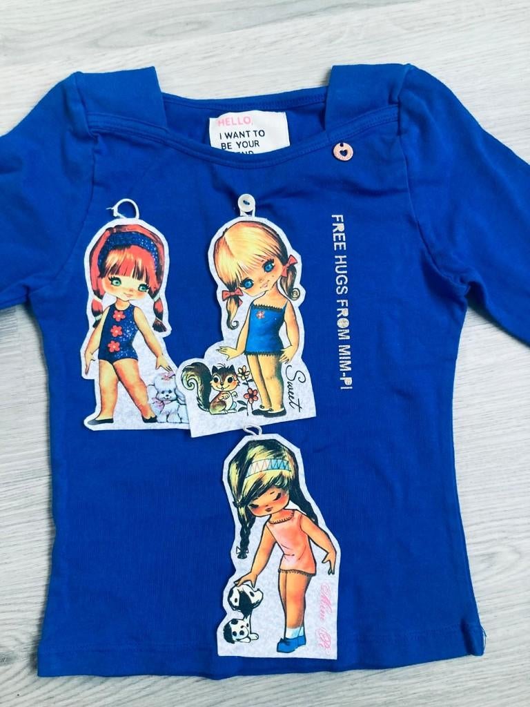 Mim‑Pi meisjes longsleeve shirt maat 104 verwisselbarefiguur, Gebruikt, Meisje, Ophalen of Verzenden, Shirt of Longsleeve