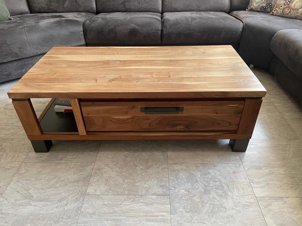 Mooie stoere salontafel, 100 tot 150 cm, 50 tot 100 cm, Zo goed als nieuw, Minder dan 50 cm