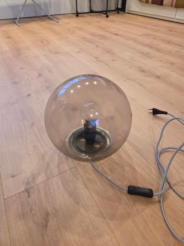 Moderne glazen tafellamp - sfeervolle verlichting, Gebruikt, Ophalen of Verzenden, Glas, Modern