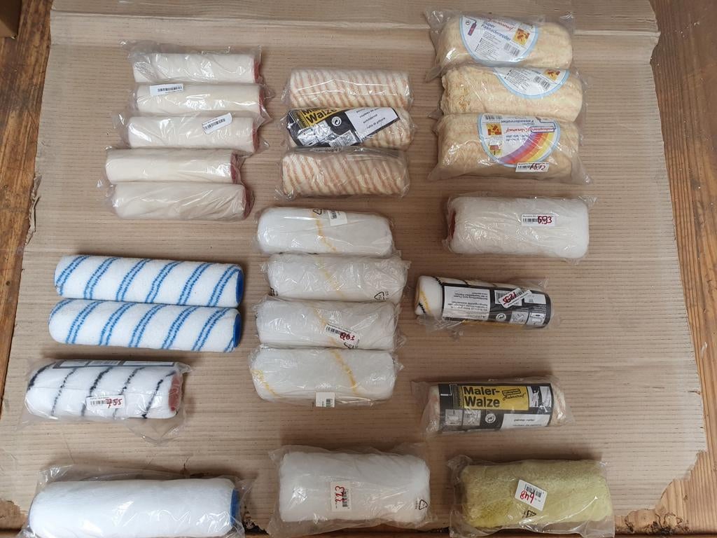 25 stuks partij nieuwe muurverf rollers roller verf muur, Ophalen of Verzenden, Nieuw, Wit