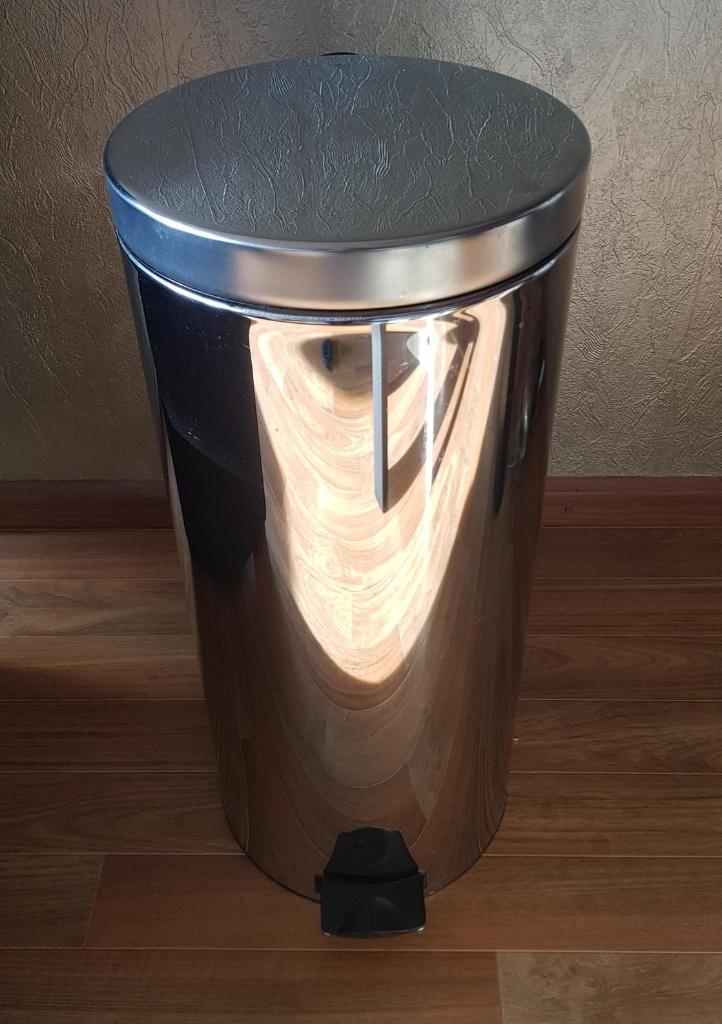 Brabantia pedaalemmer vuilnisemmer prullenbak 30 liter, Ophalen, Gebruikt, Met pedaal, 50 tot 75 cm