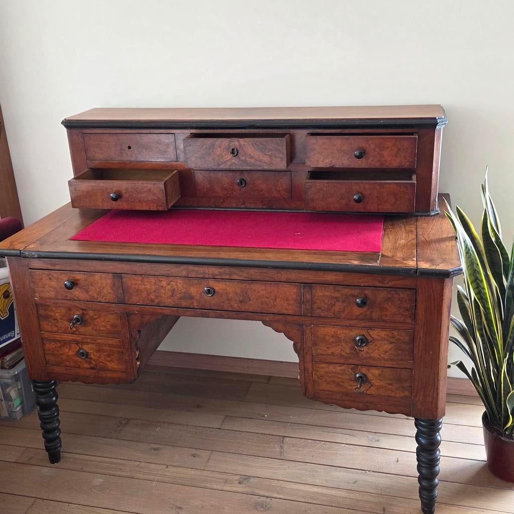 Antiek Biedermeier Bureau met Opzetstuk, Ophalen of Verzenden