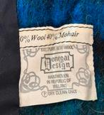 Zeldzaam Donegal Design Cape Poncho Mohair & Wol Blauw/Groen, Blauw, Ophalen of Verzenden, Zo goed als nieuw, H