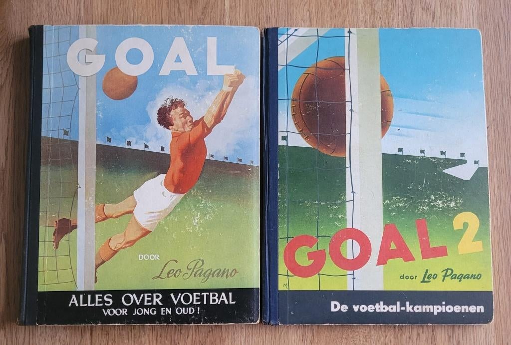 Goal 1 en 2 plaatjesalbums - Leo Pagano, Gelezen, Ophalen of Verzenden, Balsport, Leo Pagano