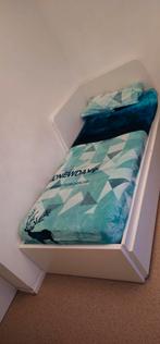 Wit eenpersoonsbed, Huis en Inrichting, Slaapkamer | Bedden, Ophalen, 90 cm, Eenpersoons, Wit