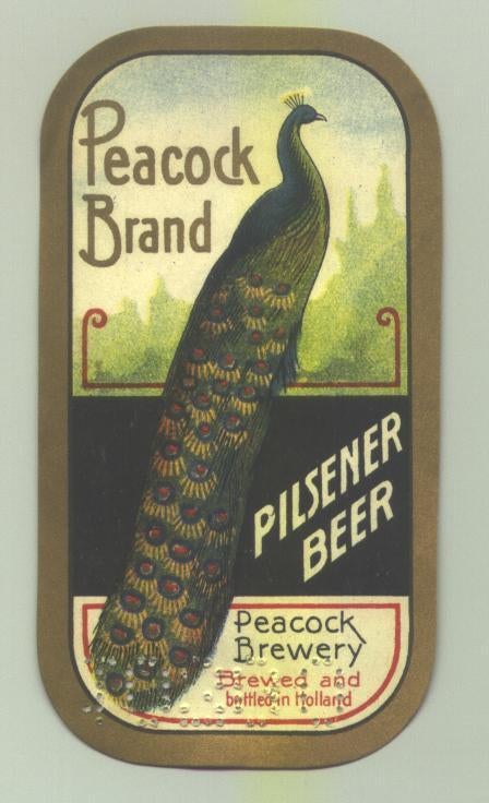 PHOENIX - oud bieretiket nr. 27901, Verzamelen, Biermerken, Nieuw, Overige typen, Overige merken, Ophalen of Verzenden