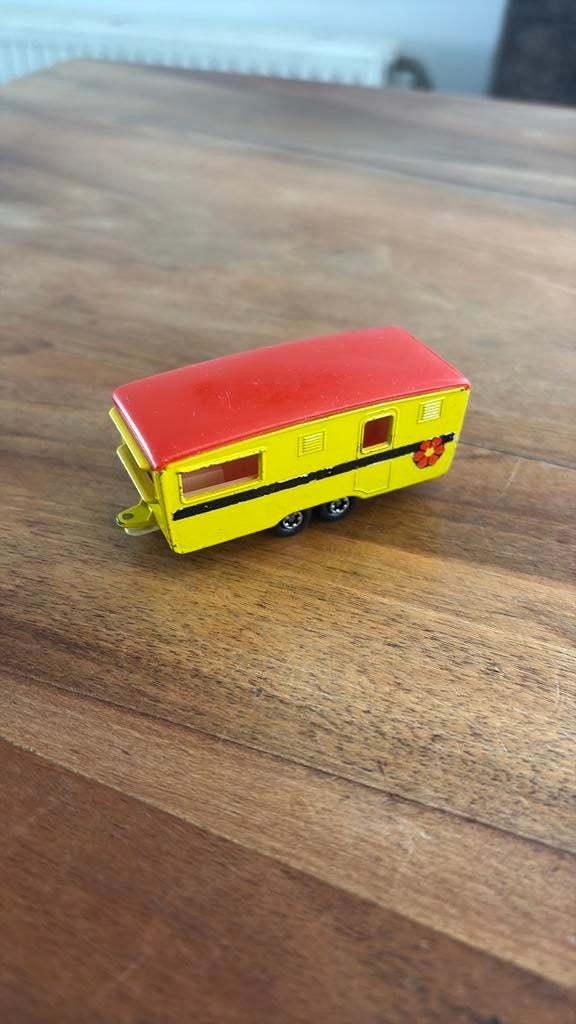 Lesney trailer caravan 1970, Ophalen of Verzenden, Zo goed als nieuw, Overige typen