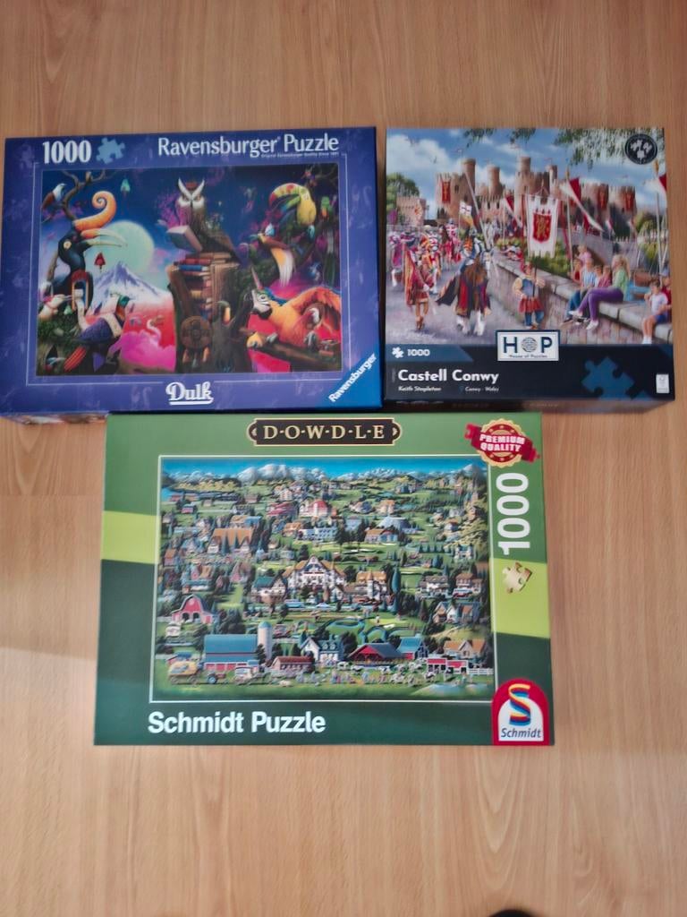 Ravensburg HOP Dowdle puzzels, Hobby en Vrije tijd, Denksport en Puzzels, Ophalen of Verzenden, 500 t/m 1500 stukjes, Zo goed als nieuw