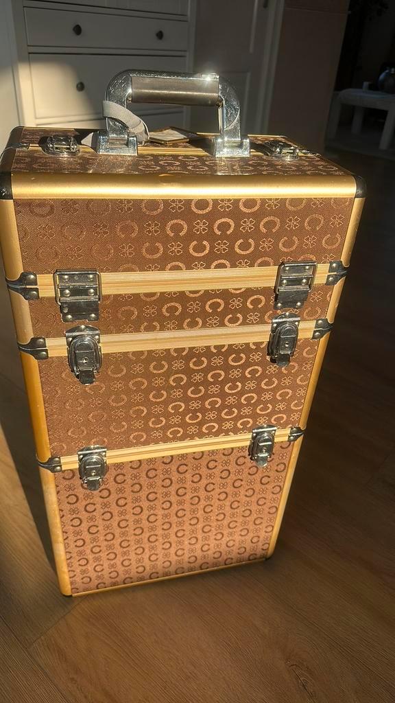 Trolley voor diverse artikelen, Sieraden, Tassen en Uiterlijk, Beautycases, Zo goed als nieuw, Bruin, Ophalen
