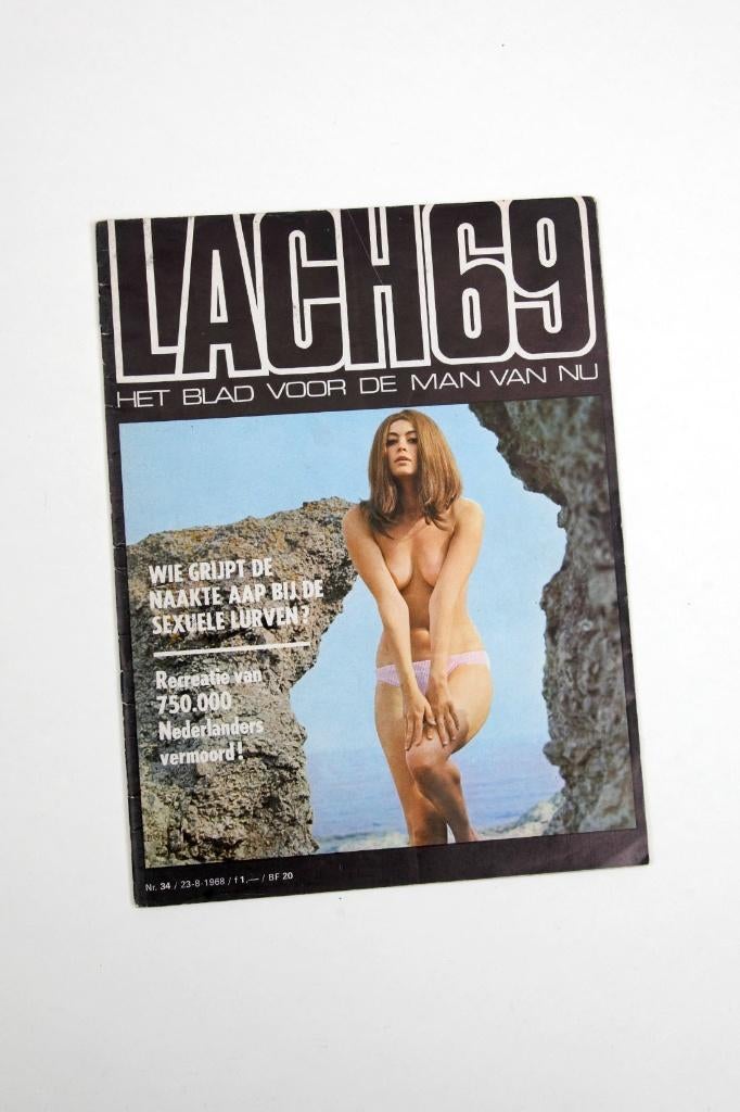 VINTAGE MAGAZINE de lach 69 no. 34 1968 GRATIS VERZENDING, Verzenden, Gelezen, Overige typen