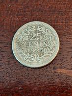 munt Nederland 25 cent 1925 zilver, Zilver, 25 cent, Ophalen of Verzenden, Koningin Wilhelmina
