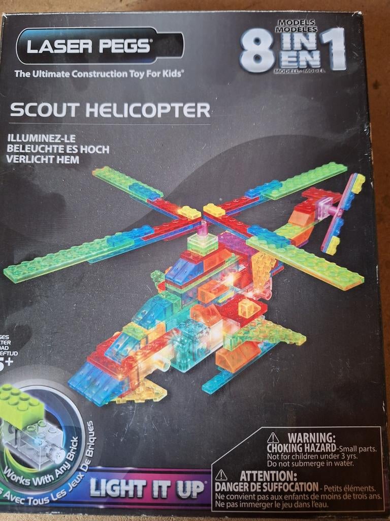 Laser Pegs Scout Helikopter Bouwset, Ophalen of Verzenden, Zo goed als nieuw, Overige merken