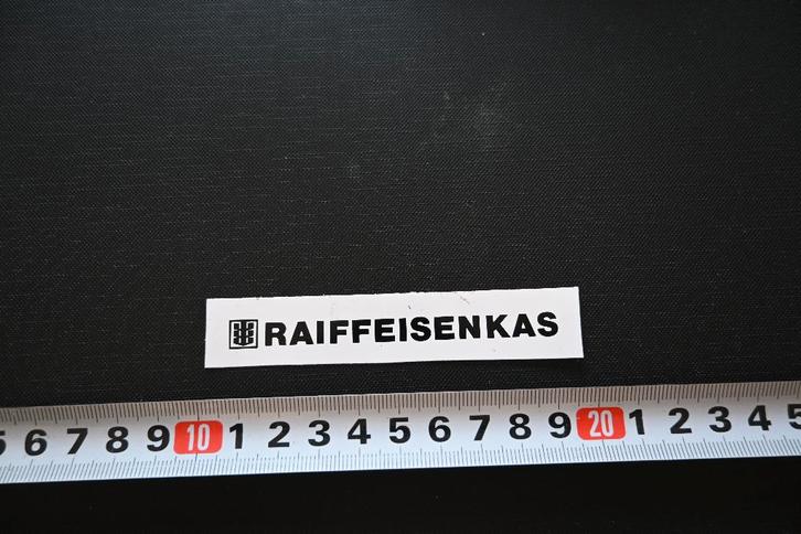 sticker logo raiffeisenkas, Verzamelen, Stickers, Zo goed als nieuw, Ophalen