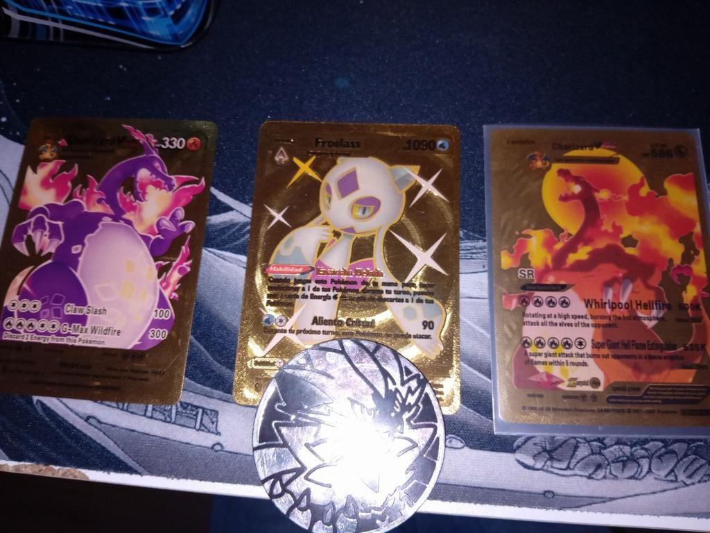 Gouden Pokémon kaarten en munt, Ophalen of Verzenden