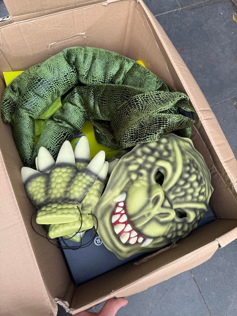 Dinosaurus verkleedset - kinderfeestje, Ophalen of Verzenden, Gebruikt, Jongen of Meisje