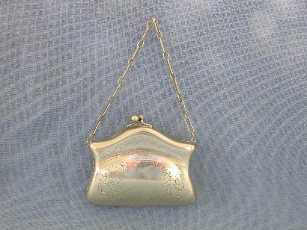 Antiek beursje . verzilverd – ca. 1900, Ophalen of Verzenden