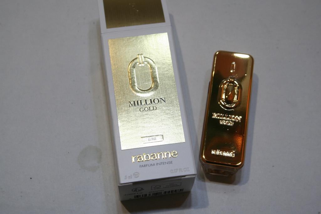 P. Rabanne Million Gold Elixir parfum Intense 5 ml Nieuw OVP, Verzenden, Nieuw, Miniatuur, Gevuld