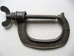 Aparte antieke gietijzeren lijmklem, 19e eeuw, Antiek en Kunst, Antiek | Gereedschap en Instrumenten, Ophalen of Verzenden