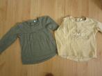 H&M + Zeeman maat 86 - twee shirts met lange mouwen, Kinderen en Baby's, Babykleding | Maat 86, Gebruikt, Meisje, Ophalen of Verzenden