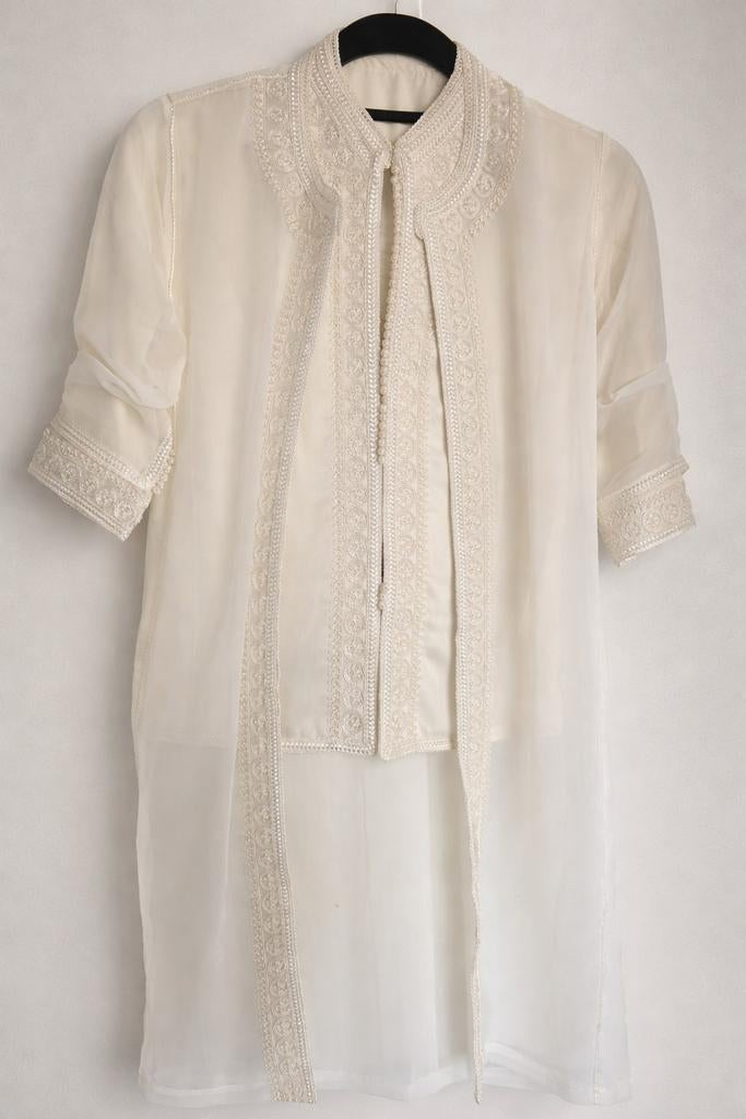 Driedelige Jabador Marokkaanse Jabadour Wit/Crème (5-7 jaar), Kinderen en Baby's, Kinderkleding | Overige, Nieuw, Jongen of Meisje