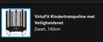 VirtuFit Kindertrampoline met Veiligheidsnet Zwart, 140cm, Ophalen, Zo goed als nieuw