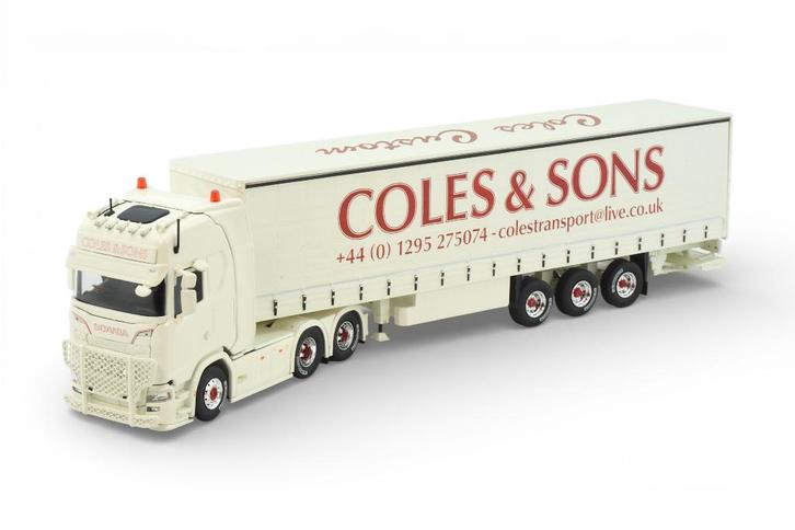 TEKNO SCANIA  NEXT GEN  SCHUIZEILEN OPL COLES & SONS NEW, Hobby en Vrije tijd, Modelauto's | 1:50, Nieuw, Bus of Vrachtwagen, Tekno