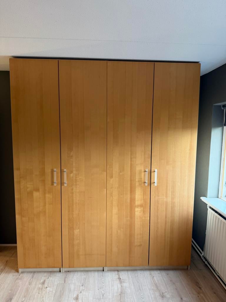 IKEA Pax deuren houtkleur 4x 229x50, Ophalen, Gebruikt, 200 cm of meer, 150 tot 200 cm