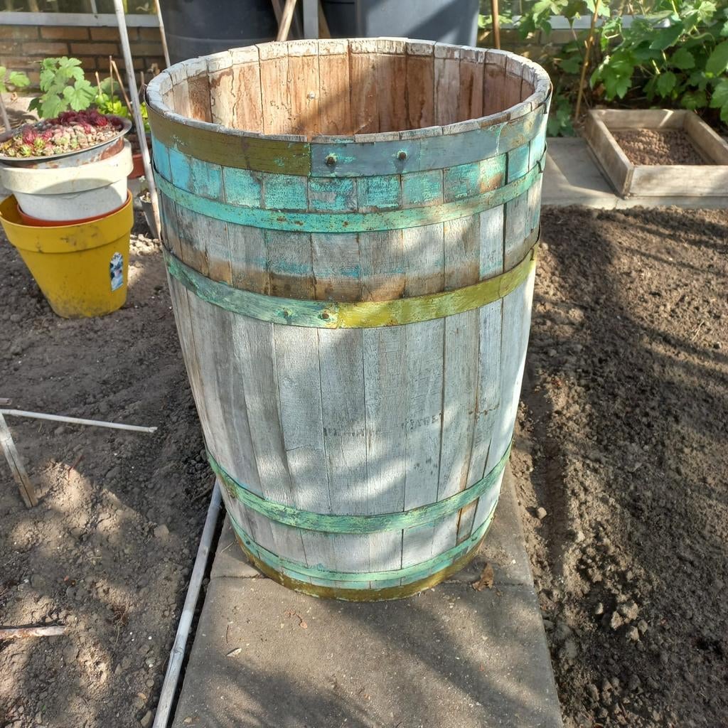 Twee houten tonnen of vaten, Ophalen of Verzenden, Gebruikt, Rond, Hout