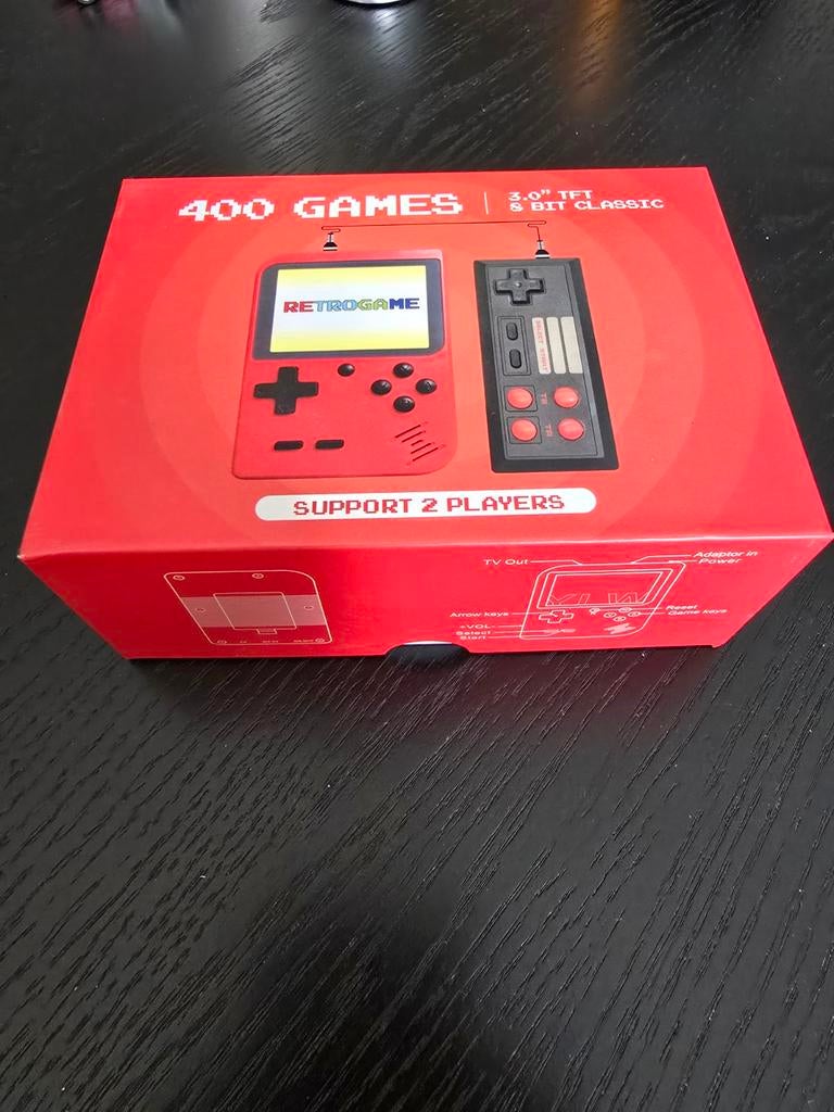 RetroGame Handheld Console met 400 Spellen en Controller, Spelcomputers en Games, Ophalen of Verzenden, Overige merken, Nieuw