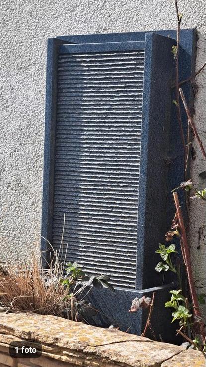 Water Ornement Natuursteen Donker Grijs., Ophalen, Zo goed als nieuw, Graniet, Waterornament