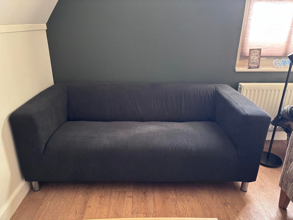 IKEA klippan 2 zitsbank, zwart, Ophalen, 150 tot 200 cm, Tweepersoons, 75 tot 100 cm