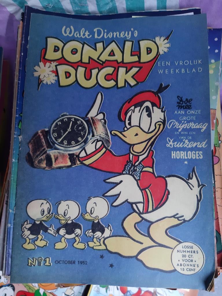 Donald Duck jaargang 1952, nr. 1, herdruk uit 2000, prima st, Eén stripboek, Donald Duck, Ophalen, Gelezen