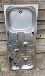 RVS opbouw kook spoel combinatie - kookplaat met spoelbak, Ophalen, Gebruikt