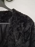 Zwart imitatie bontjasje - Zeer goede staat, Ophalen of Verzenden, Zo goed als nieuw, Zwart, Jasje