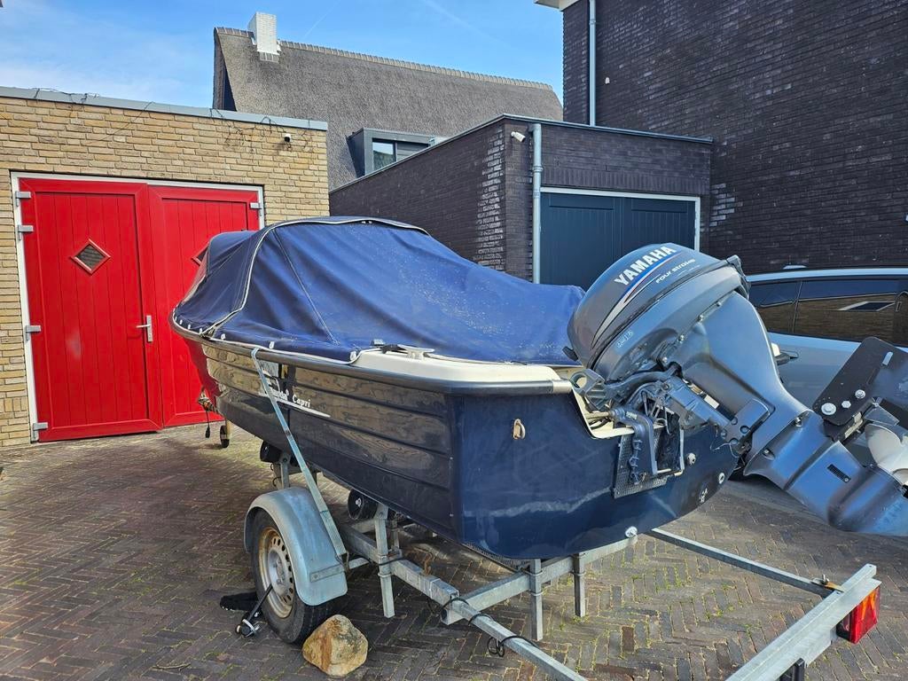 Garda Capri sloep met 9.9pk Yamaha en Kalf kanteltrailer, Watersport en Boten, Sloepen, Ophalen, Gebruikt, Tot 10 pk, 3 tot 6 meter