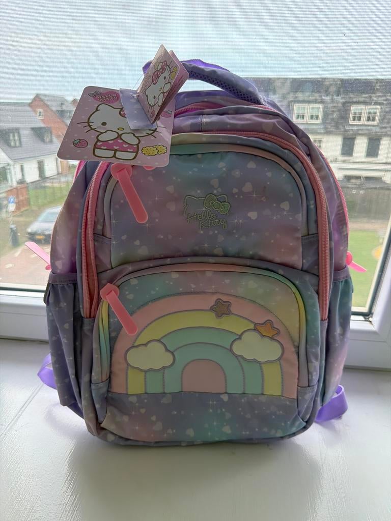 Nieuwe Hello Kitty Regenboog Rugzak - Pastelkleuren, Overige kleuren, Rugtas, Nieuw, Ophalen of Verzenden