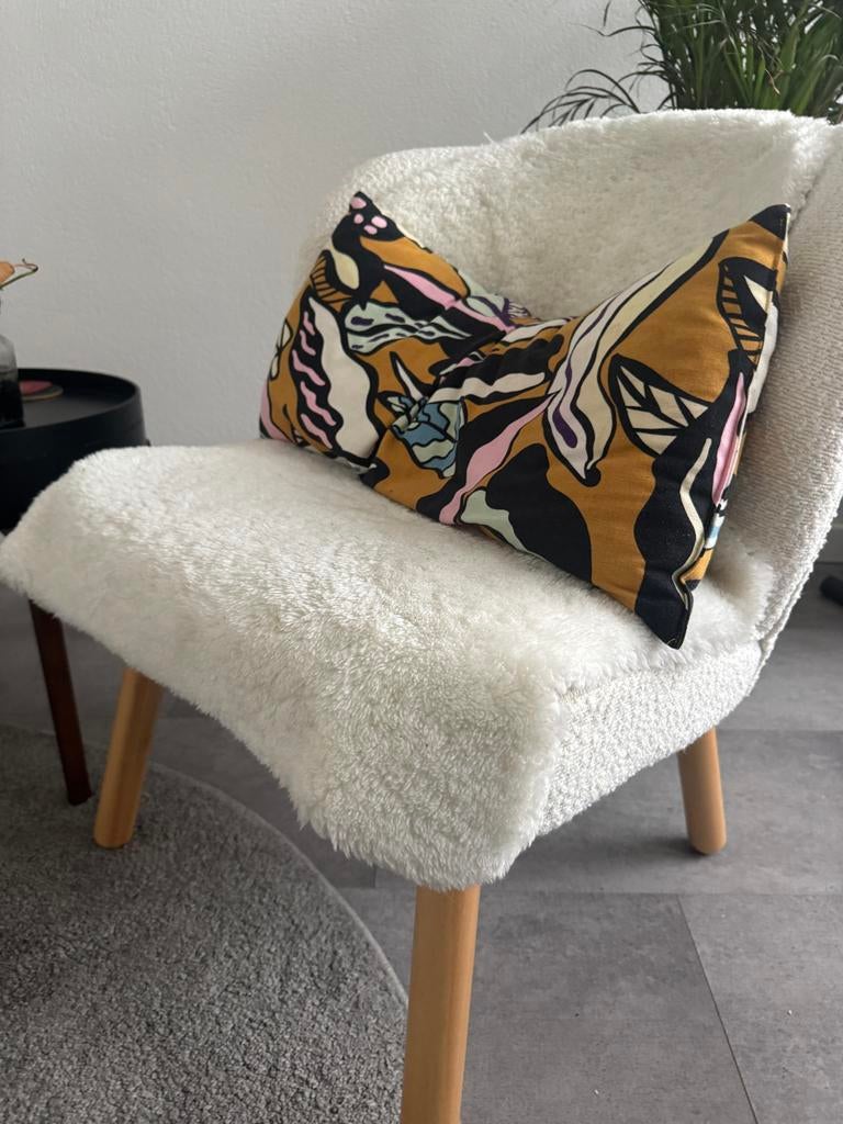 Te koop: 2x Xenos Boucle Fauteuil Troyes – Wit, Twee, Wit, Ophalen of Verzenden, Zo goed als nieuw