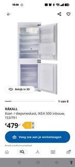 IKEA RÅKALL Koel- / diepvrieskast, 153/79 l, 200 liter of meer, Met aparte vriezer, Nieuw, 45 tot 60 cm