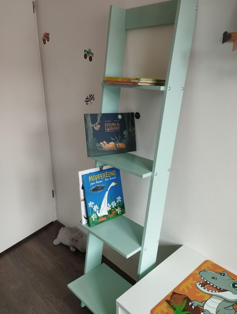 Boeken trap van Bopita mint groen, Ophalen, 25 tot 50 cm, 50 tot 100 cm, Minder dan 100 cm