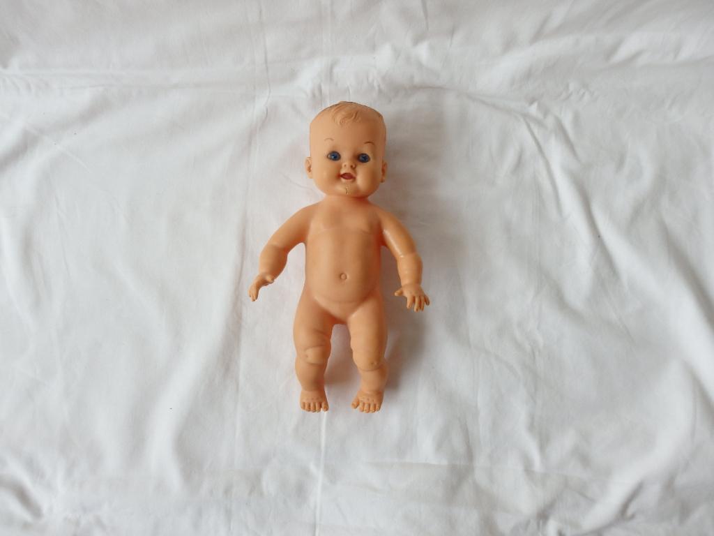 Rubbertoys Vintage oude Pop Pieppop made in Italy Knijppop, Verzamelen, Poppen, Ophalen of Verzenden, Gebruikt, Overige typen