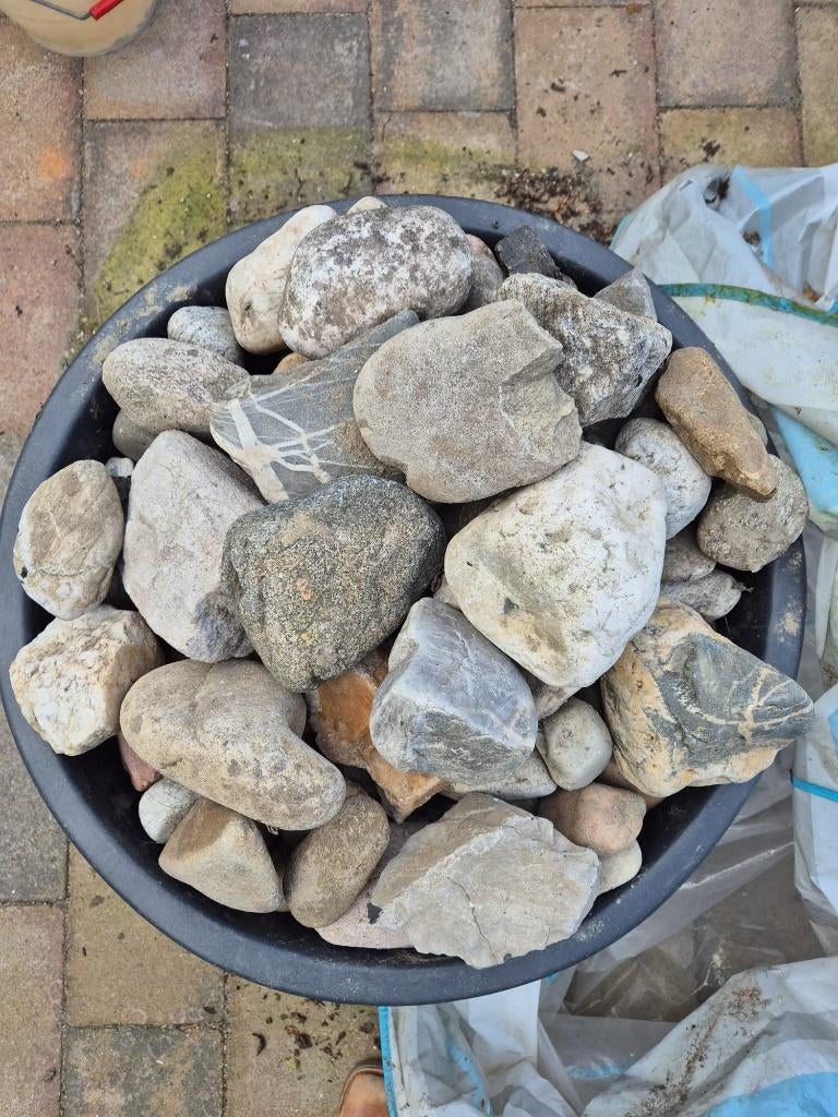 maaskeien voor je vijver of tuin, Tuin en Terras, Grind, Keien en Split, Ophalen, Gebruikt, Groen, Kei