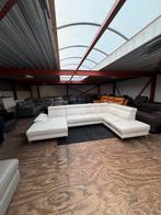 Wit leren design hoekbank U bank Montel bankstel Z.G.A.N., 2871SK, 125 cm of meer, Mariansoliak8@gmail.com, Ophalen of Verzenden