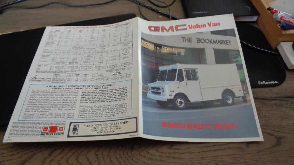 USA Folder GMC  VALUE  VAN  ,  1980, Verzenden, Zo goed als nieuw, Overige merken