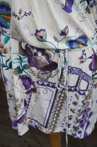 Jurk creme/ paars Chacok mt 2 (L)  Vaste prijs AANBIEDING, Verzenden, Paars, Maat 42/44 (L), Zo goed als nieuw